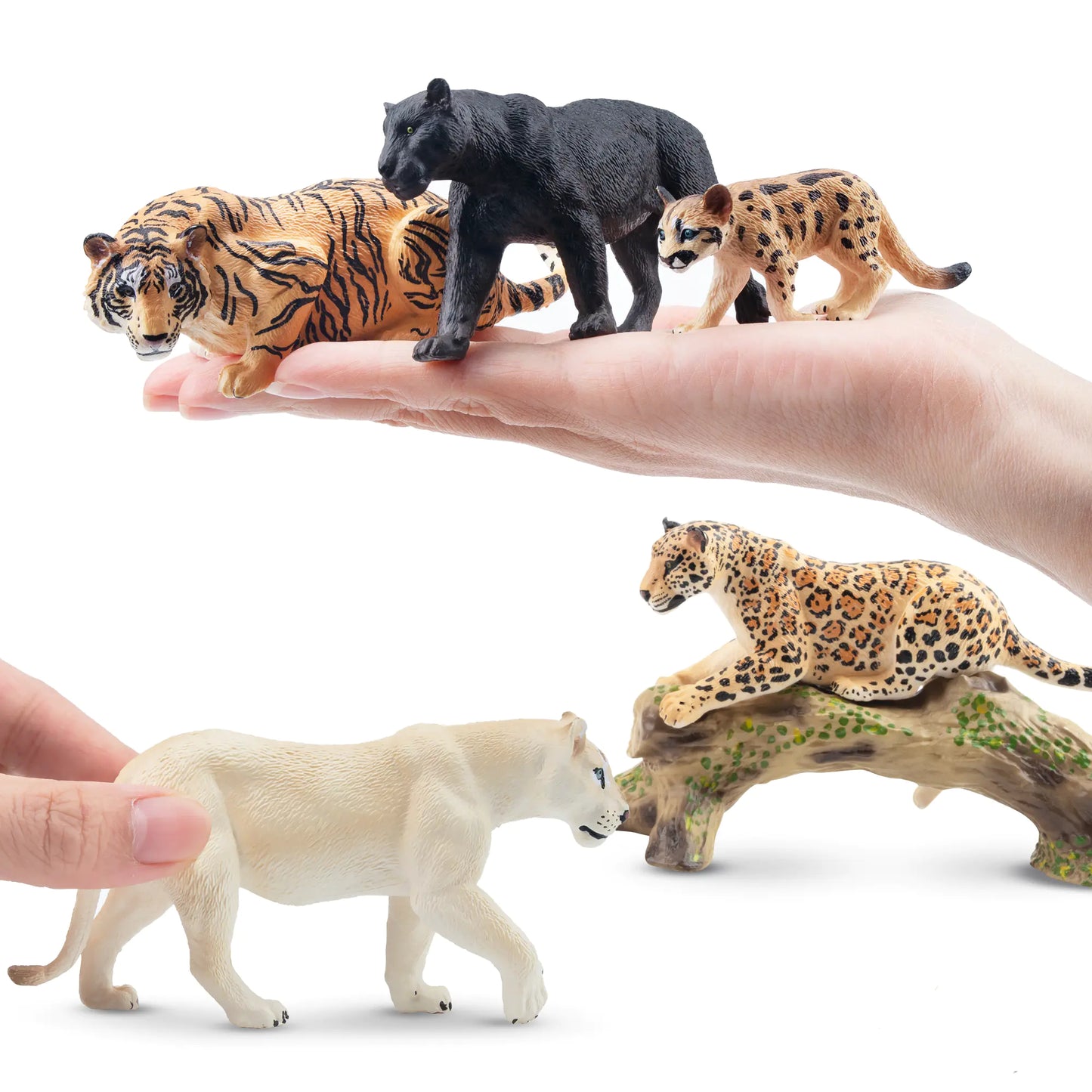 12-Piece Big Cat Animal Figurines Playset