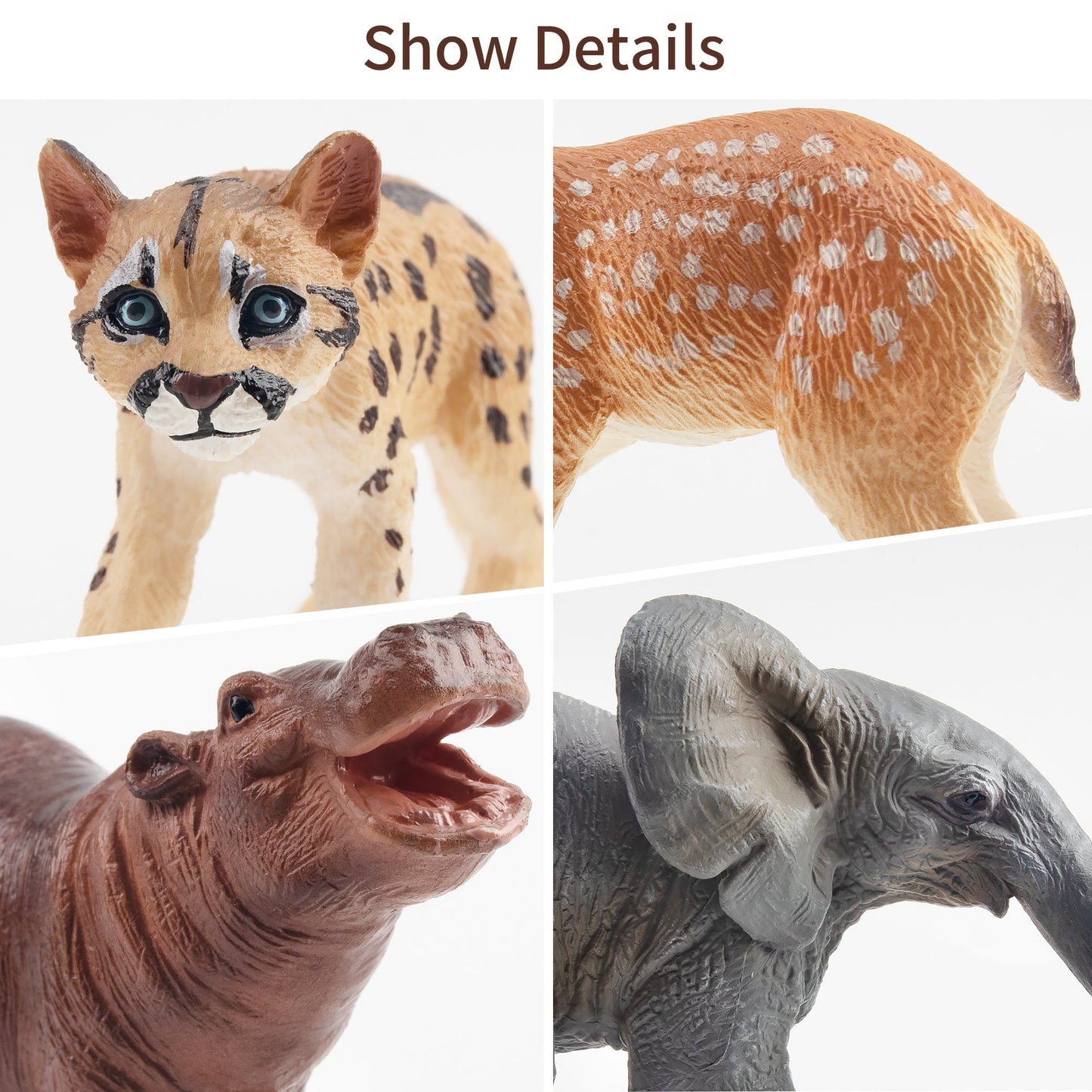 12-Piece Mini Wildlife Animals Figurine Playset