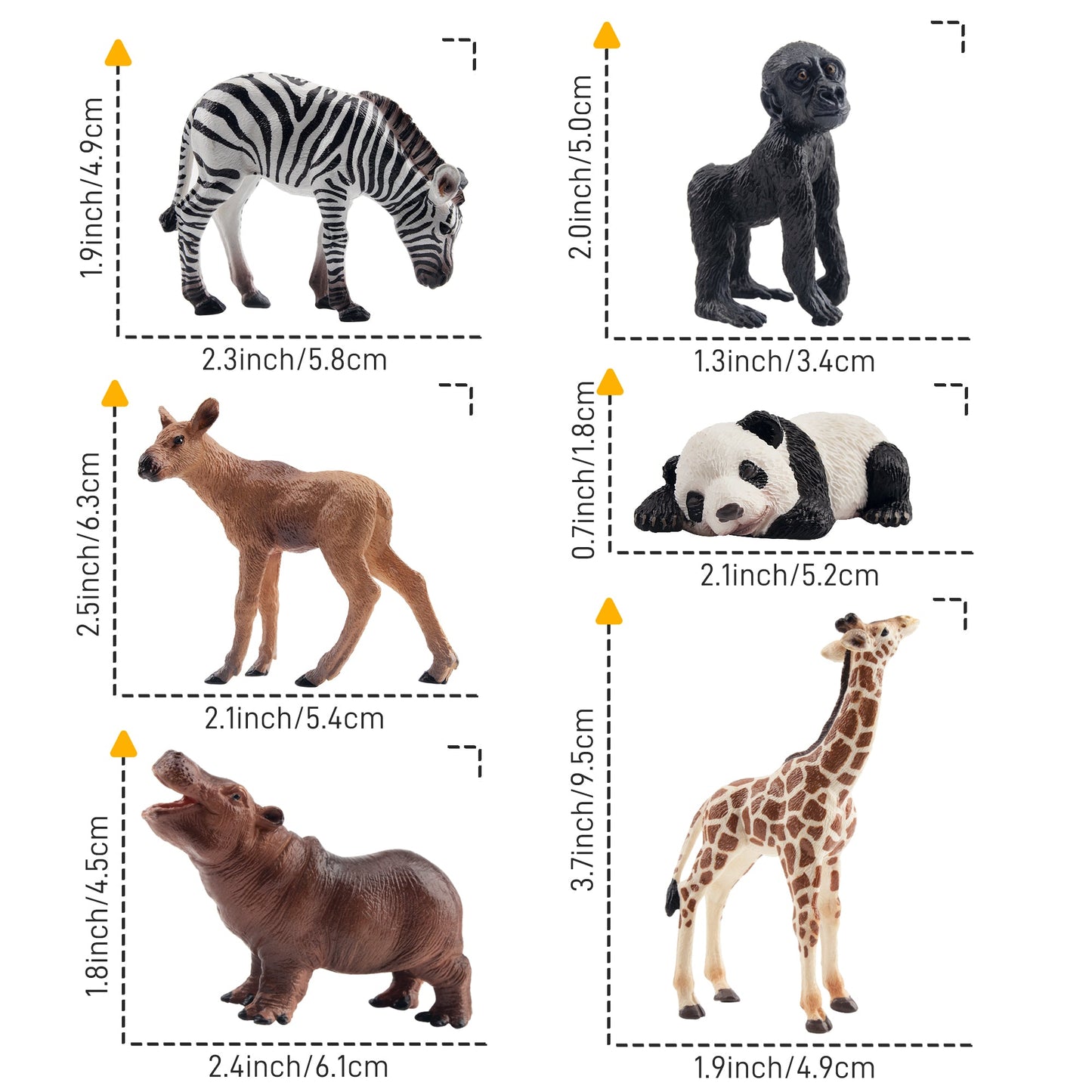 12-Piece Mini Wildlife Animals Figurine Playset