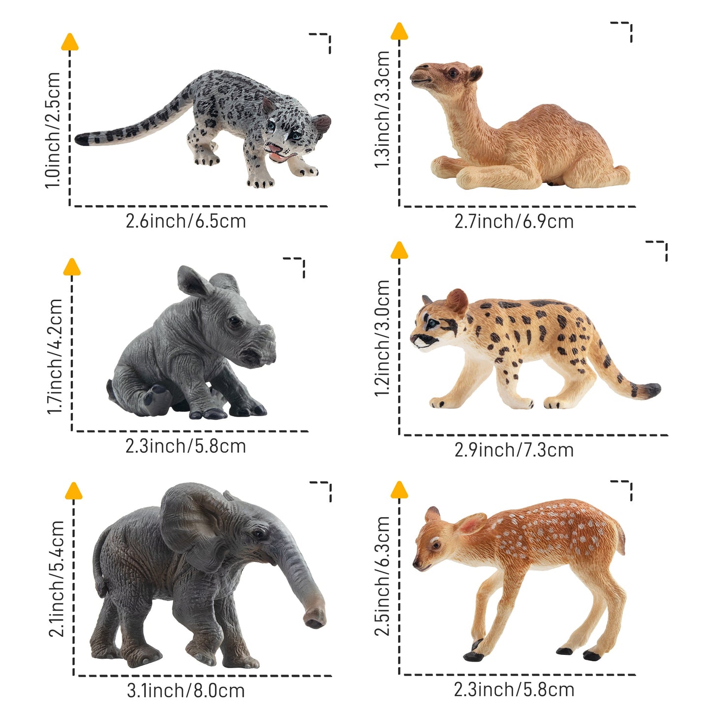 12-Piece Mini Wildlife Animals Figurine Playset