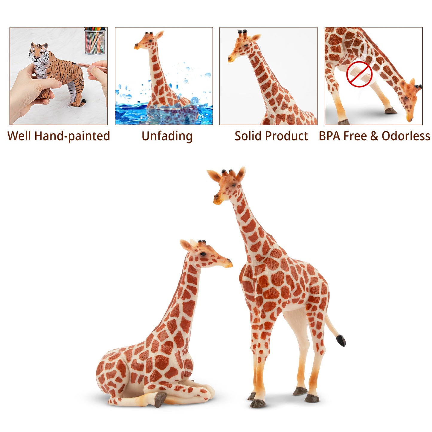 4-Piece Giraffe Family Figurine Playset