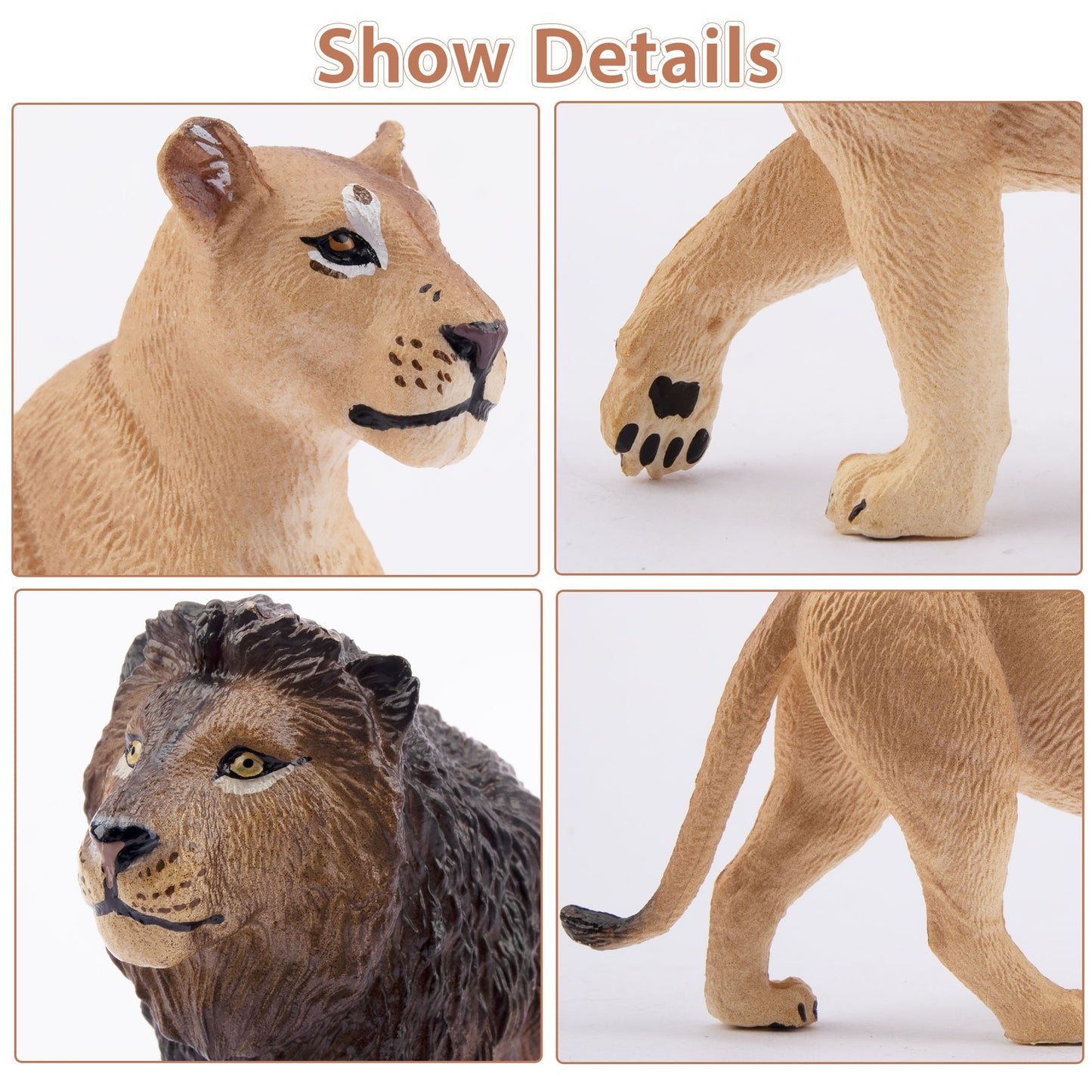 6-Piece Lion Family Figurine Playset