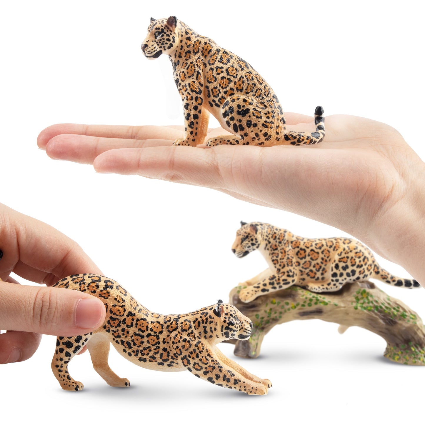 7-Piece Realistic Jaguar Family Figurine Playset