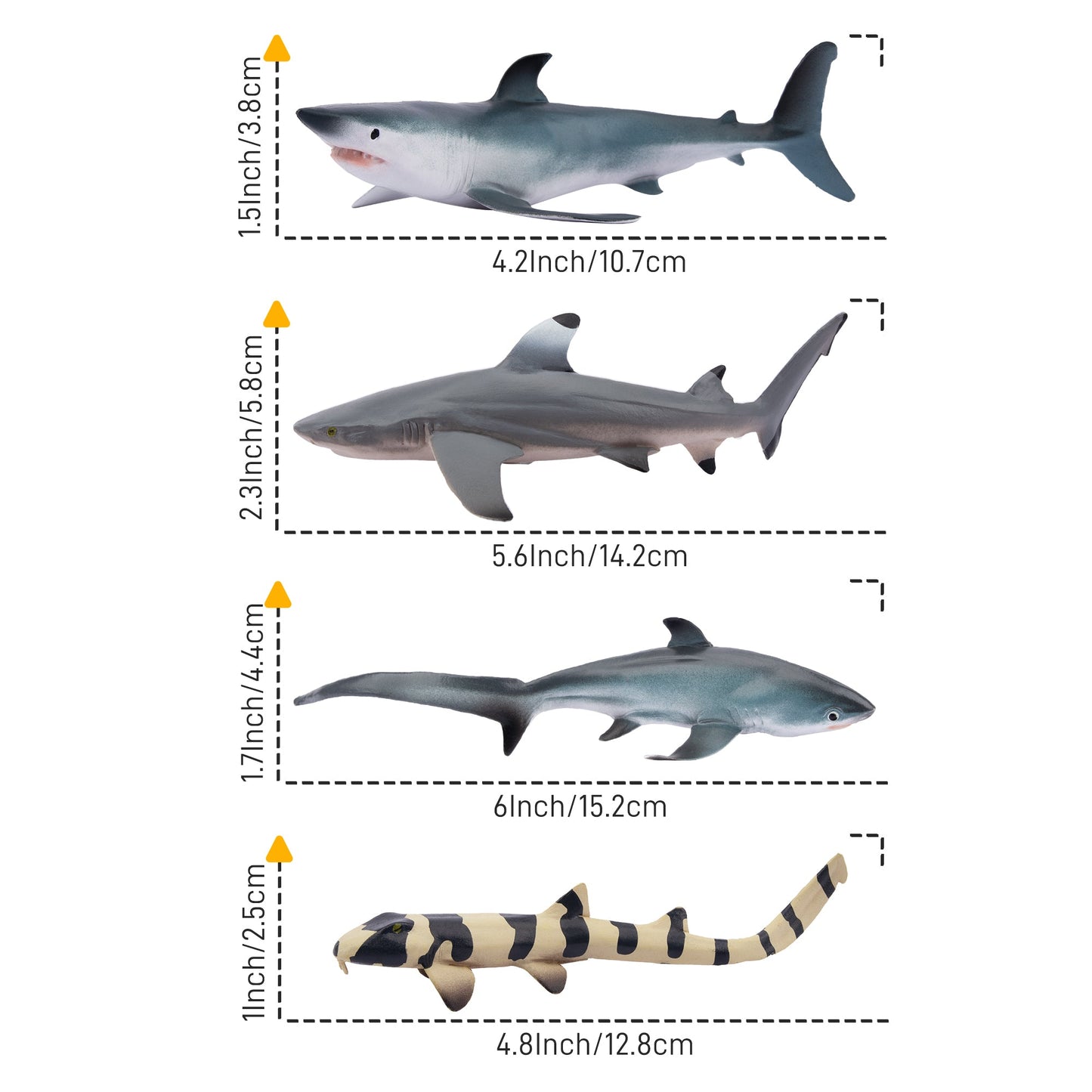 8-Piece Shark Figurine Playset