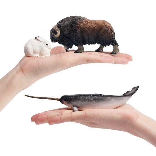 12-Piece Large Polar Animals Figurine Playset