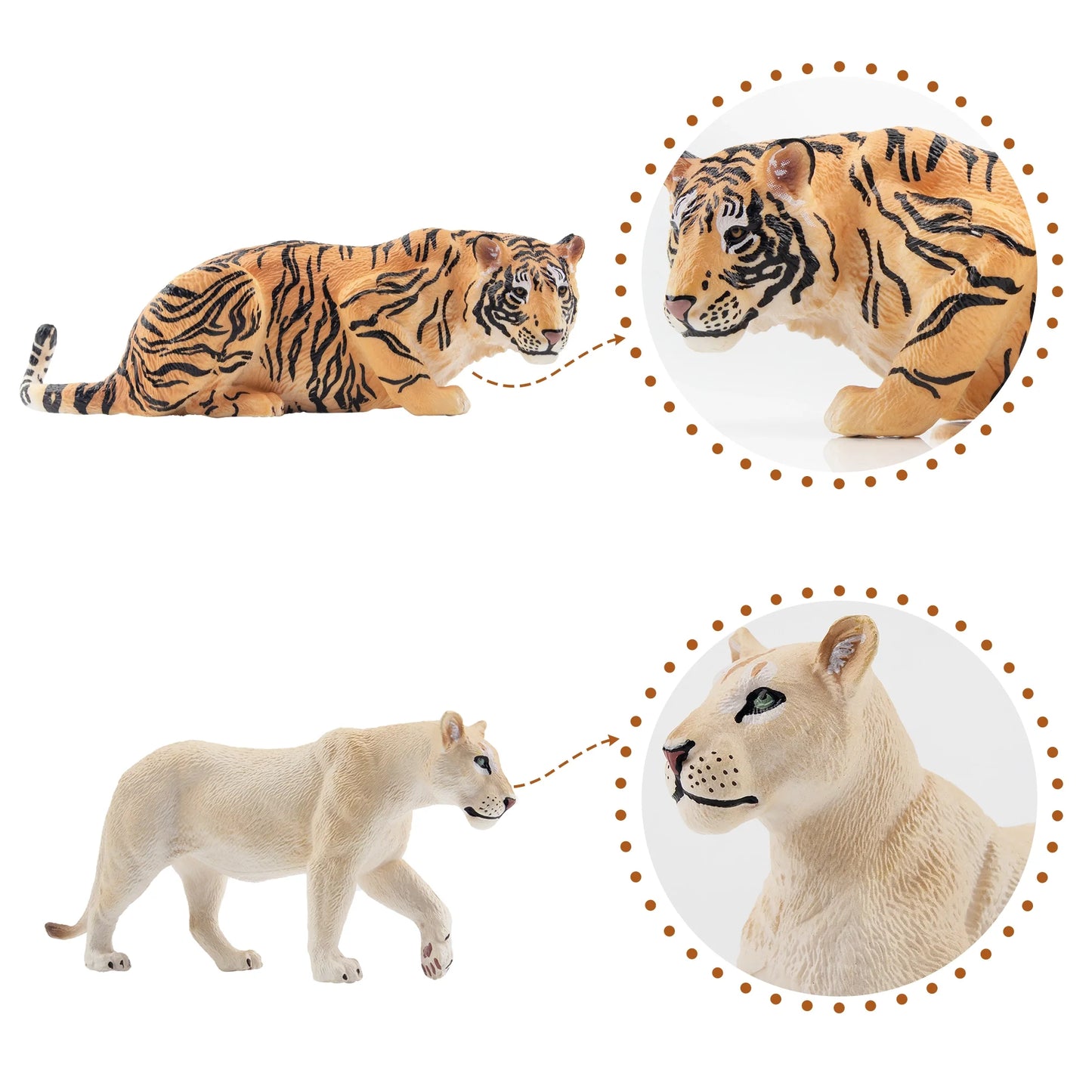 12-Piece Big Cat Animal Figurines Playset