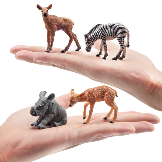 12-Piece Mini Wildlife Animals Figurine Playset