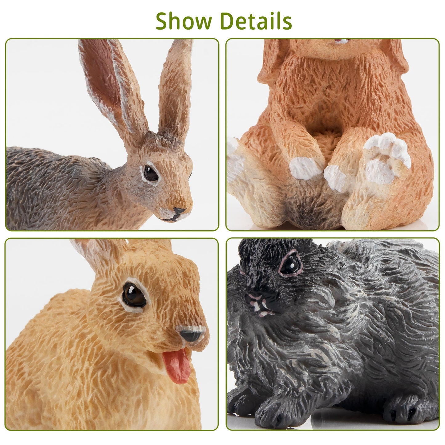 12-Piece Rabbit Figurine Playset