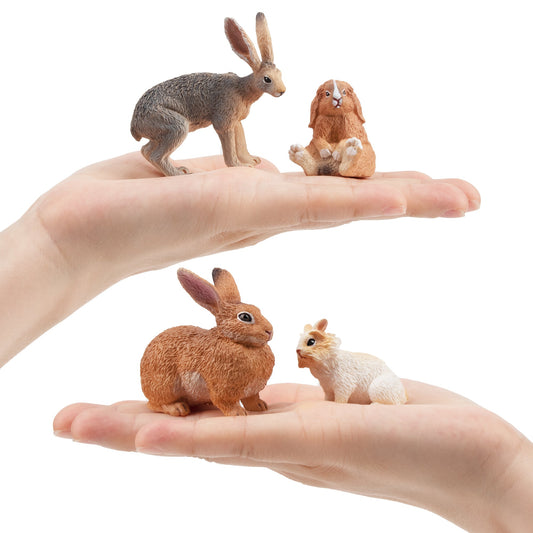 12-Piece Rabbit Figurine Playset
