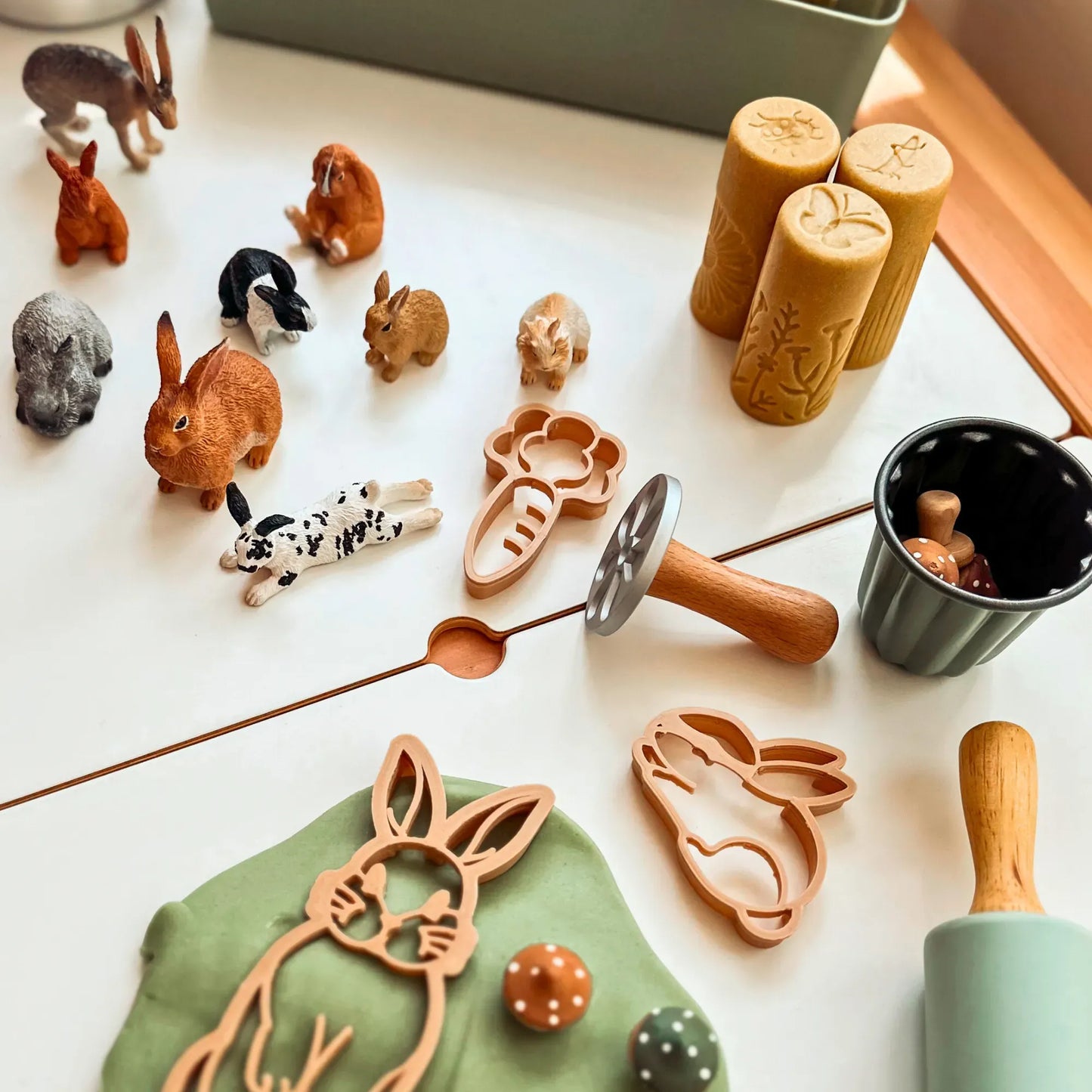 12-Piece Rabbit Figurine Playset
