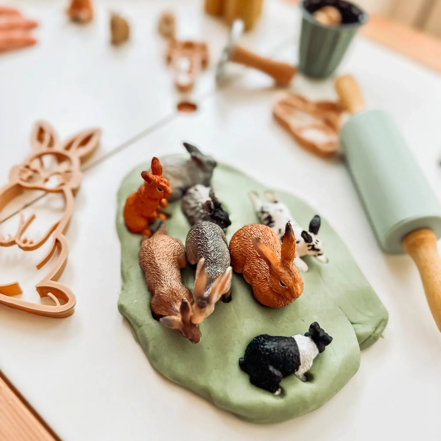 12-Piece Rabbit Figurine Playset