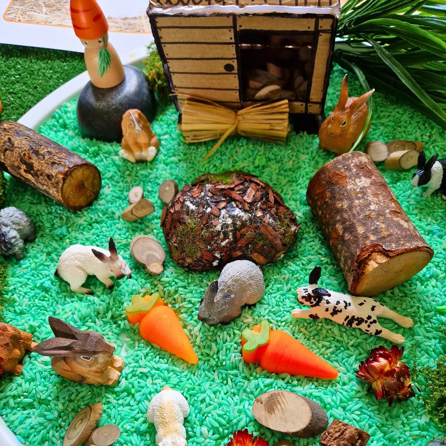 12-Piece Rabbit Figurine Playset