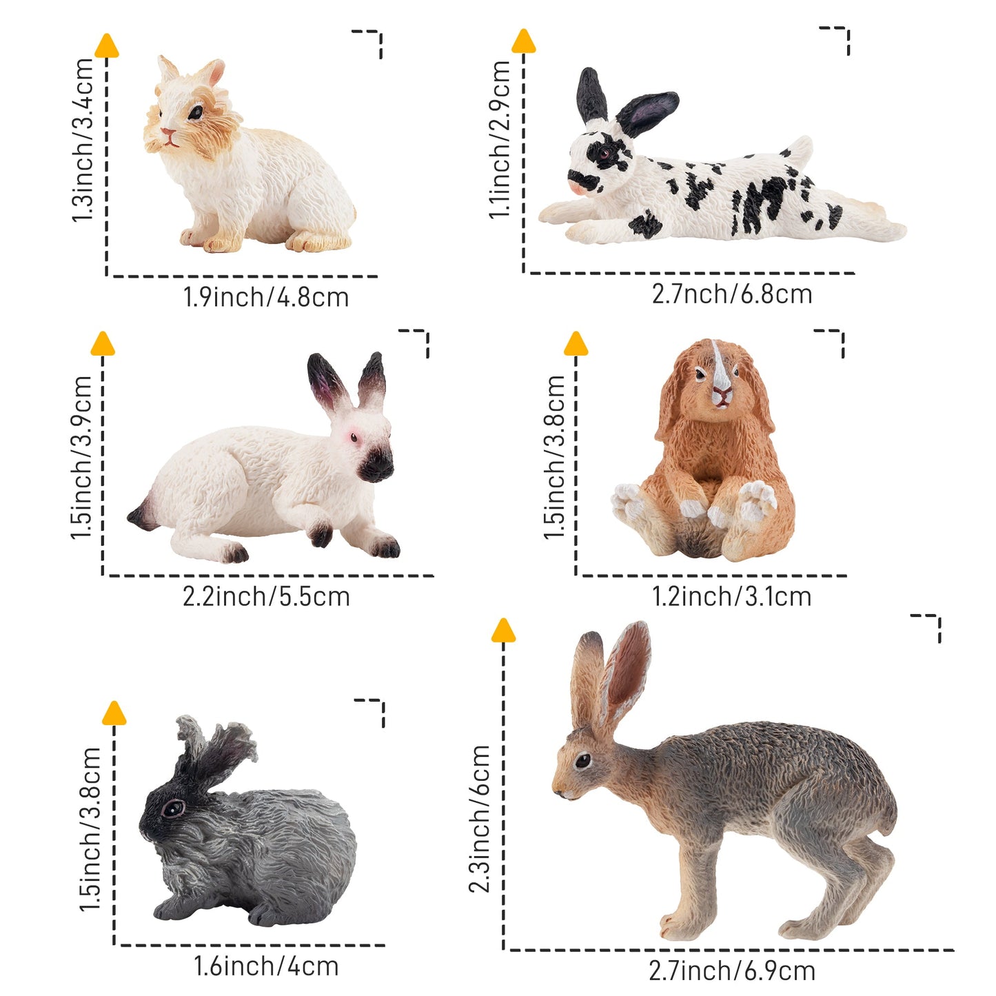 12-Piece Rabbit Figurine Playset