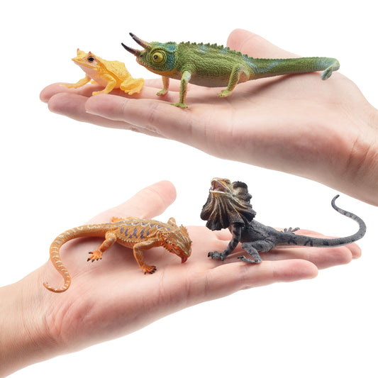 12-Piece Reptile Animals Figurine Playset