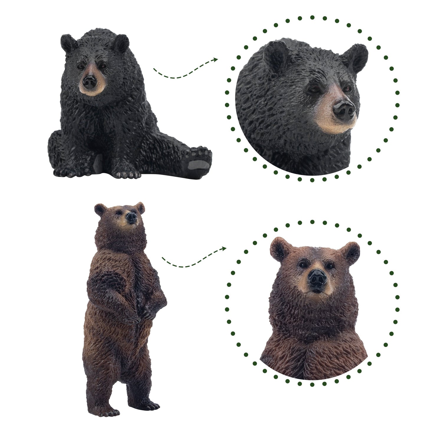 12-Piece North American Forest Animals Figurine Playset