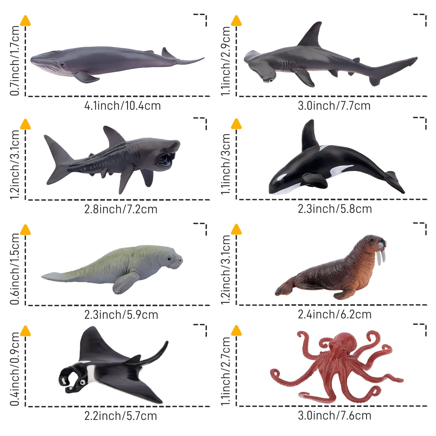 24-Piece Mini Ocean Animal Figurines Playset