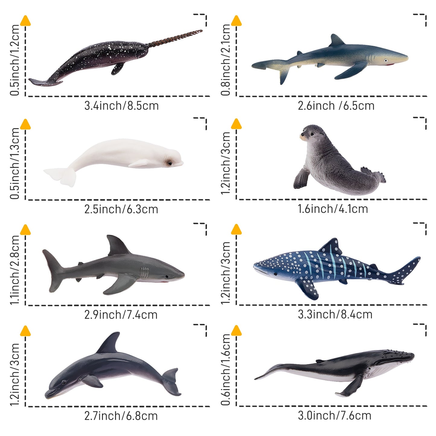 24-Piece Mini Ocean Animal Figurines Playset