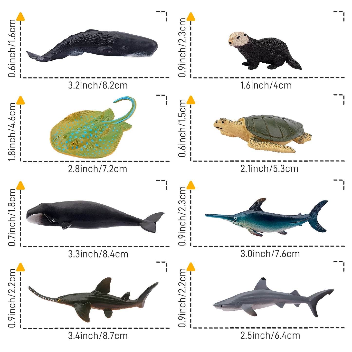 24-Piece Mini Ocean Animal Figurines Playset