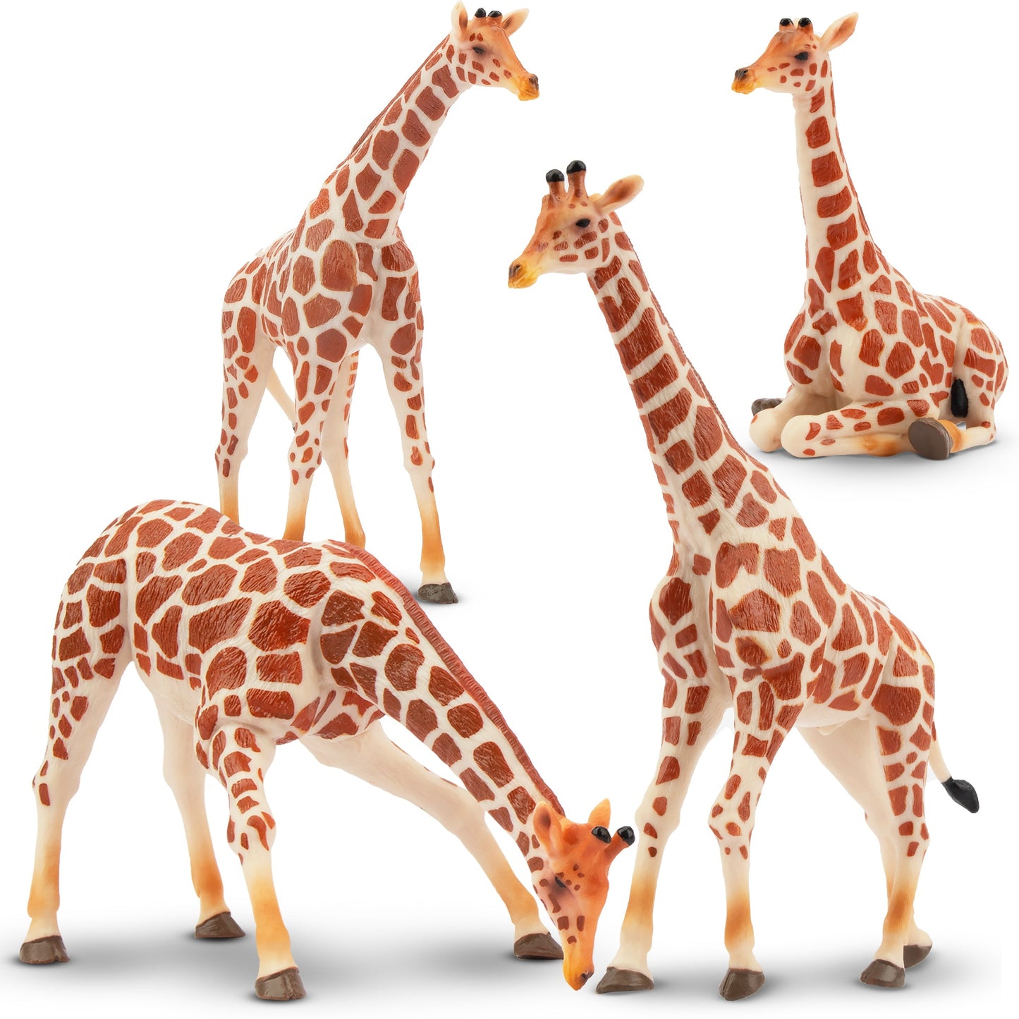 4-Piece Giraffe Family Figurine Playset