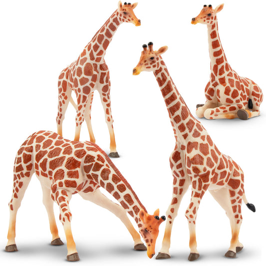 4-Piece Giraffe Family Figurine Playset