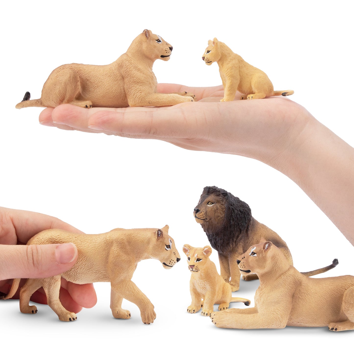 6-Piece Lion Family Figurine Playset
