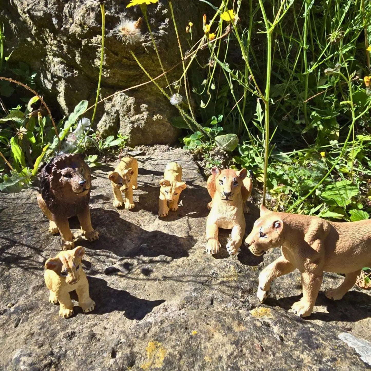 6-Piece Lion Family Figurine Playset