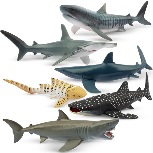 6-Piece Shark Figurine Playset