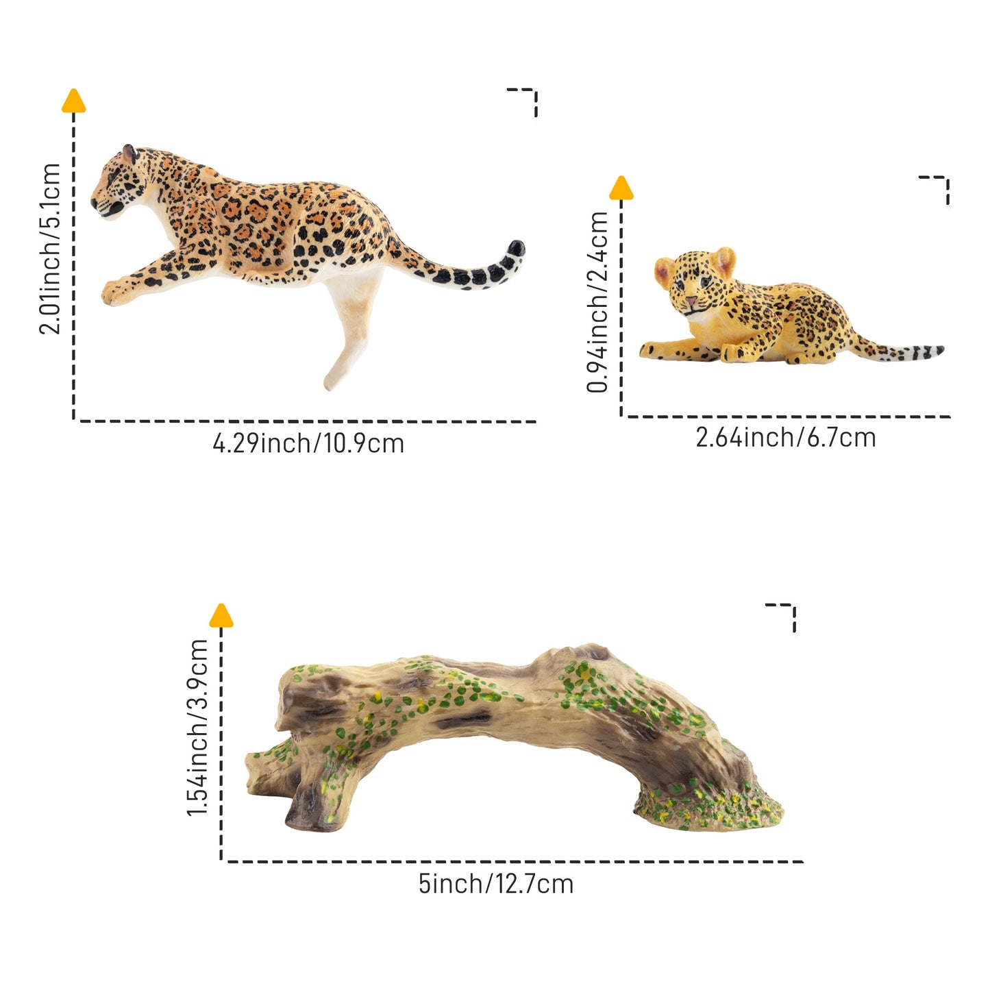 7-Piece Realistic Jaguar Family Figurine Playset