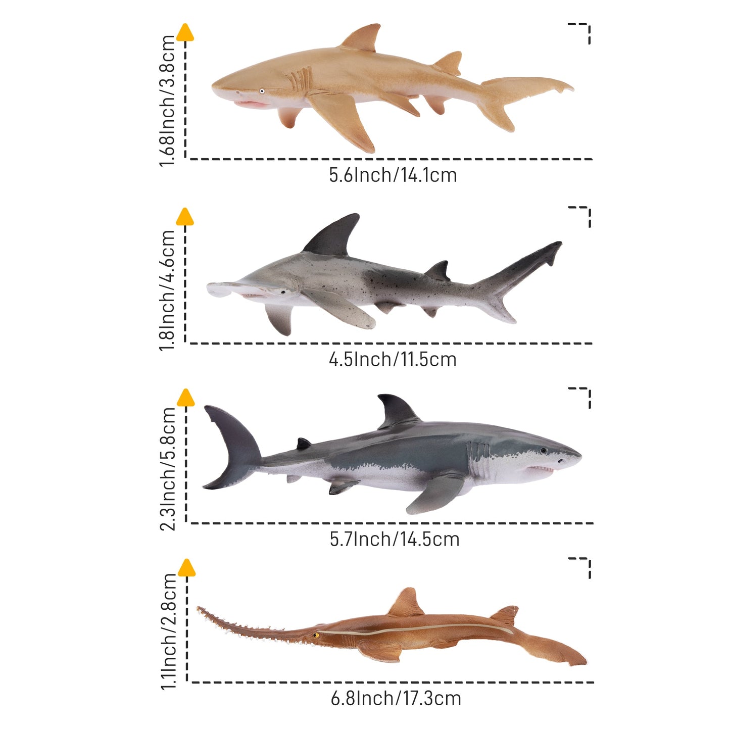 8-Piece Shark Figurine Playset
